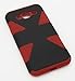Samsung Galaxy J3,Galaxy amp Prime Case, Bastex Dynamic Slim Fit Heavy Duty Protection Hybrid Dual Layer Hard Plastic Case Rubber Silicone Cover - Black + Red
