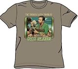 Star Trek CRAZY DELICIOUS Trouble With Tribble Adult Safari Green T-shirt