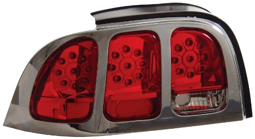 Anzo USA 321021 Ford Mustang Red/Clear LED Tail Light Assembly - (Sold in Pairs)