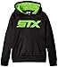 STX Big Boys' Fleece Pullover Hoodie Sweatshirt, Black/Lime, 10/12