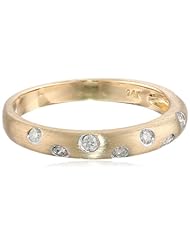 14k Yellow Gold Diamond Band (1/6 cttw, H-I, I2)