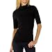 Merona® Elbow Sleeve Turtleneck Top - Ebony