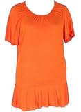 Orange Plus Size Short Sleeve Shirt