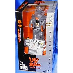 10" Classic Lost In Space Talking B-9 Remote Control Robot Figure (1998)