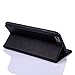 Nouske iPhone 6/6S Flip Folio Wallet Stand up Credit Card Holder Leather Case Cover Holster/Magnetic Closure/TPU bumper/360 Full Body protection, Black