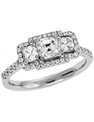 14k White Gold Diamond Ring, Best Quality Free Gift Box Satisfaction Guaranteed