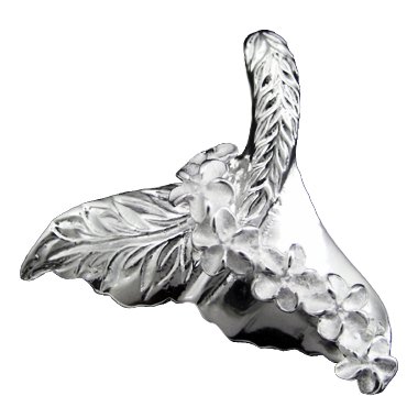 925 Silver Whale Tail w/ Lei Pendant Hawaiian Jewelry