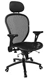 Super Mesh Chair - Black Finished Professional Chair Featuring Solid Metal Construction [CP-A118B01-BK-GG]