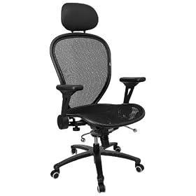 Super Mesh Chair - Black Finished Professional Chair Featuring Solid Metal Construction [CP-A118B01-BK-GG]