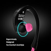 Mpow Cheetah Bluetooth 4.1 Wireless Headphones Stereo Sport Running Gym Exercise Headsets Earphones Hands-free Calling Car Earbuds with CD Quality Talking/playing HD Sound via apt-X for iPhone 6 6plus 5S 4S Galaxy S6 S5 and iOS android Smartphones (Pink) 