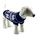 PanDaDa Puppy Pet Dog Snowflake Knit Sweater Clothes Coat Outwear Apparel Blue XX-Small