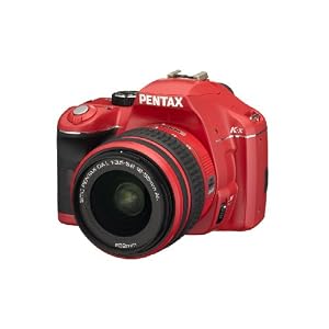 Pentax K-x 12.4MP Digital SLR with 2.7 inch LCD and 18-55mm f/3.5-5.6 AL Lens (Red)