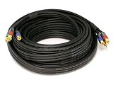 PREMIUM 35FT 3-RCA Component Video Coaxial RG-6 18AWG 75Ohm CL2 Rated Cable