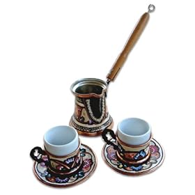 Turkish Coffee World TCW-0012AM Turkish Coffee Set for Two