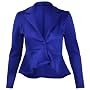 Womens New Peplum Frill Fitted Jackets Ladies Long&hellip Purple Hanger