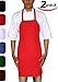 Utopia Kitchen 2 Pack Bib Aprons, 32-Inch by 28-Inch with Extra Long Ties, Red