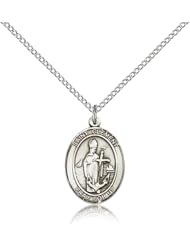 Free Engraving Included Medal- Sterling Silver St. Saint Clement Pendant 3/4" 8340SS--w/18" Chain & Box Patron Saint of Sailors/Sick Children