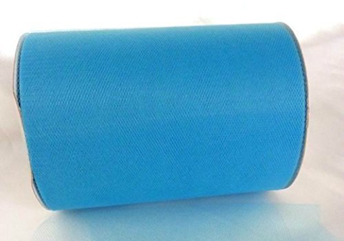 Ethrift 6 Inch x 100 Yards (300ft) Turquoise Blue Tulle Roll Spool - Wedding & Party Decoration