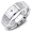 .08ct 14K White Gold Christian Cross Eternity Diamond Wedding Band