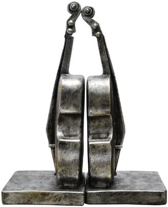 Pretty Valley Home - Retro Classic Handmade Resin 'Violin Bookends (2pcs)' Model Craft Figure