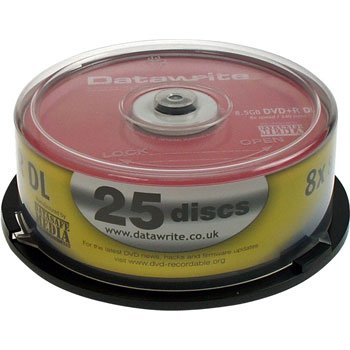 Datawrite Dual Layer DVD+R 8X 25 Pack Cake Box