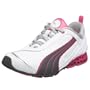 PUMA Women's Cell Cerae III Running Shoe,White/Shadow/Fuchsia,5.5 B