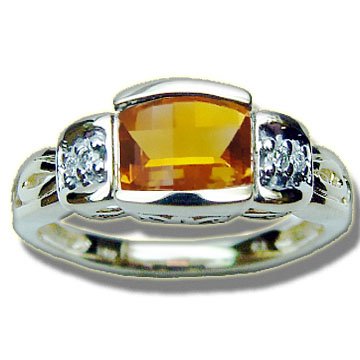 Buy .03 CT 7X5 BARREL CUT CITRINE LADIES RING by Rubin Arthur and Co.