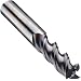 Niagara Cutter A345 Carbide Square Nose End Mills, Inch, TiAlN Finish, Roughing and Finishing Cut, 45 Degree Helix, For Use With Aluminum, Non-Ferrous Metals
