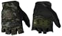 BT Combat Gloves Half Finger Woodland Camo Medium