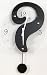 Question Mark Clock - Black (Medium)