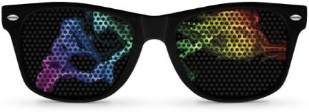 COLOR SMOKE Black Retro Party Sunglasses