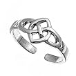 Sterling Silver Antique Style Toe Ring - 3mm Band Width