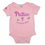 Majestic Philadelphia Phillies MLB Baby / Infant One-Piece Bodysuit / Romper / Onesie - Pink (Size: 24)