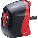 ソニック かるハーフ 手動鉛筆削り 黒赤 SK-802-R