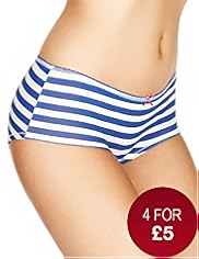 Cotton Rich Tapestry Striped Shorts