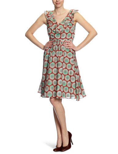 NafNaf Damen Kleid (knielang) RNR79D, Gr. 36 (38 FRA), Gr&uuml;n (0706 bleu piscine) Preisvergleich