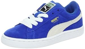 PUMA Suede Junior Sneaker (Little Kid/Big Kid),Snorkel Blue/White,1.5 M US Little Kid