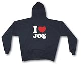 I HEART Love Joe Men's Hoodie Sweat Shirt Small thru 4XL