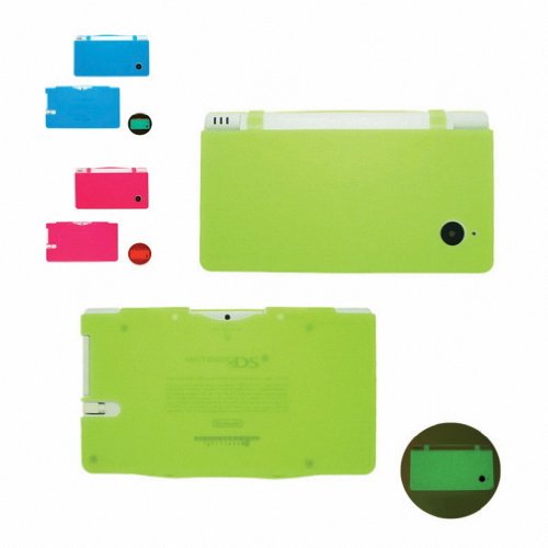 GREEN GLOW in DARK Nintendo DSi NDS i NDSI Silicone Case Skin Protector Cover + Free Screen Protectors (Many Colors Available)