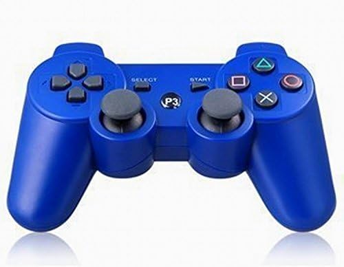 FULY Wireless Bluetooth Double Vibration Remote PS3 Controller for PS3(Blue)