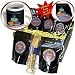 Beverly Turner Birthday Design - Three Cupcakes with Candles Yellow Green Purple - Coffee Gift Baskets - Coffee Gift Basket