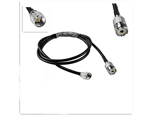 UHF SO239 female to MINI UHF male RF Coaxial pigtail cable RG58 20inch (50CM)