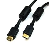 HDMI-Kabel (1.3) - 19pol - Stecker -> 19pol - Stecker, 2 Ferrit-Kerne 5,0m schwarz OD7.3 - ML Mobiles