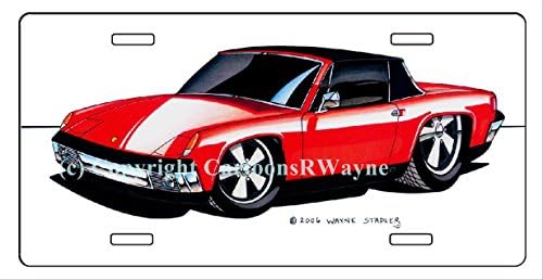 Custom Car Art License Plate 1970's 914 Porsche