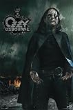 Ozzy Osbourne (Black Rain) White Wood-Mounted Framed Music Poster Print - 24 X 36