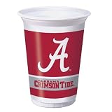 Alabama Crimson Tide 20 Oz Plastic Cups (8 Pack)