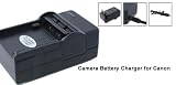 Gino Camera Battery Charger for CANON NB2L NB2LH NB2L12 Black with Car Charger Cable