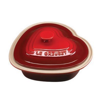 Le Creuset Stoneware Heart Casserole with Lid, 26 cm