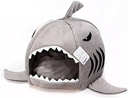 LILI123 gray shark dog bed cat bed hole removable cushions