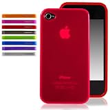 CaseCrown Gel Polymer Case for Apple iPhone 4 (Fits AT&T iPhone 4 only) - Red